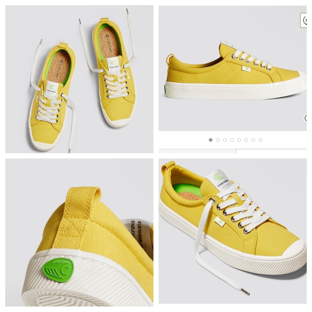 CRIUMA OCA LOW YELLOW CANVAS SNEAKER SIZE WOMEN 7.5 MEN 6 NEW